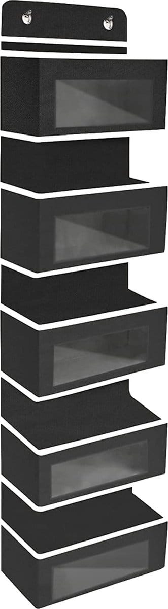 Opbergzak voor Deur - 5 Ruime Opbergvakken - 120 cm x 33 cm - Zwart - Deur organizer