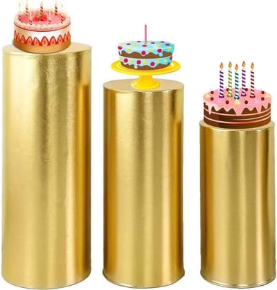 Cilinder Covers - Voetstukhoezen Tafel Covers - Feestdecoratie - Set van 3 of 5 - Verschillende maten - Roze Rood Zwart