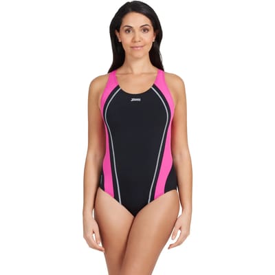 Zoggs Eaton Flyback Zwemkleding Zwart,Roze 32 Vrouw
