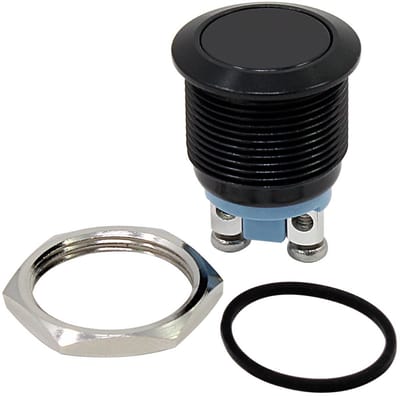 Waterdichte Drukknop Schakelaar 19 mm, 12 V voor Auto – Ideaal voor Hoorns en Waarschuwingslichten