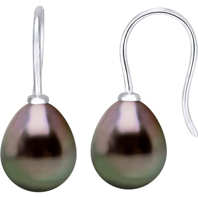 Oorbellen Hooks Tahitian Parels 8-9mm White Gold