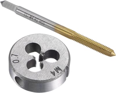 Tap en Die Set - Schroefdraad Gereedschap - Draad Reparatie - HSS Titanium Plated - M4x0.7 - Zilverkleurig