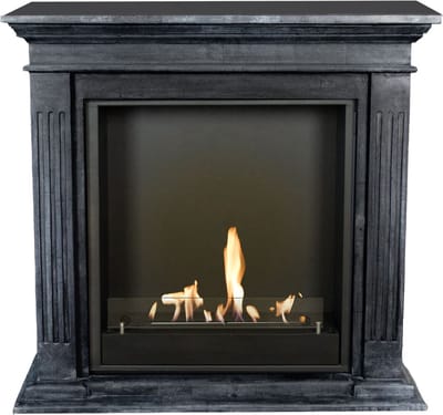 Xaralyn Bio-ethanol haard - Cadiz BIU-SBP - zwart gepolijst natuursteen - 3 KW verwarming - haardombouw inclusief inbouwhaard - schouw