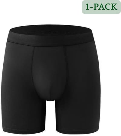 Hipperboo® Bamboe Onderbroeken - Maat M - 1 Paar - Zwart - Boxershorts - Boxers - Zonder opening - Heren Ondergoed
