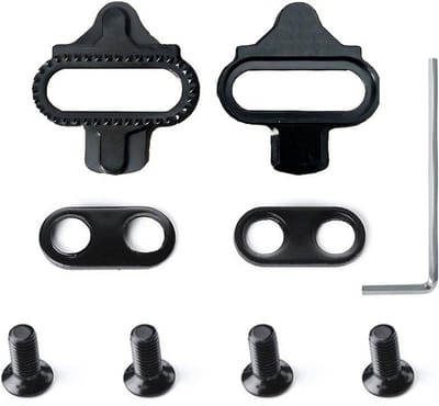 2-Pack SPD Fietsschoenen Cleats, Verstelbare Tension Pedalen voor Mountainbikes, Ideaal voor Binnenfietsen en Buitensport, Zwart, 2 Paar