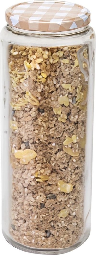 Hega Hogar Weckpot/voorraadpot Classico - 2100 ml - kunststof - draaideksel - beige - D10 x H27 cm