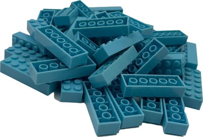 100 Bouwstenen 2x6 | Lichtblauw | Compatibel met Lego Classic | Keuze uit vele kleuren | SmallBricks