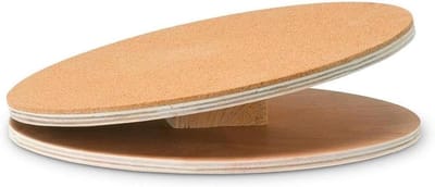 Houten Loopschijf - Knaagdier wiel - Bewegen stimuleren - Natuurlijk hout kurk - 30 cm diameter - Beige