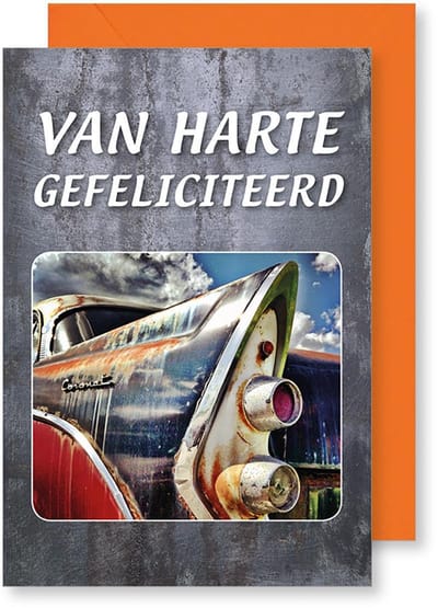 6 Wenskaarten met gekleurde envelop - MGPcards - Gefeliciteerd - 11,5 x 17 cm