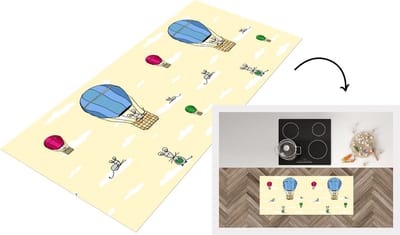 Keukenloper - Loper keuken - Patroon - Muis - Luchtballon - 120x50 cm - Keukenloper vinyl