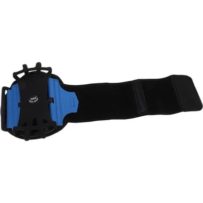Brassard de téléphone avec support et étui pour poignet Rotation à 180 degrés Étui amovible pour poignet pour téléphones de 6,6 pouces Bleu bleu