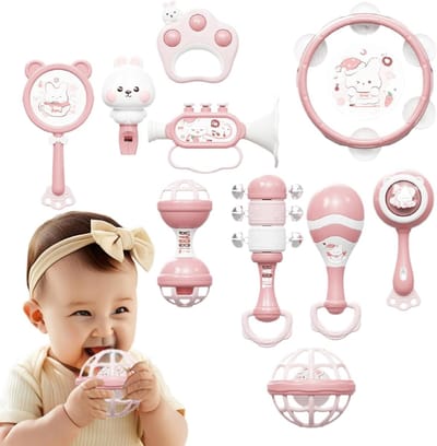 Kinder Muziekinstrumenten Set - Percussie Speelgoed - Vroege Muziekontwikkeling - Veilige Afgeronde Vormen - 25 x 21 x 13 cm