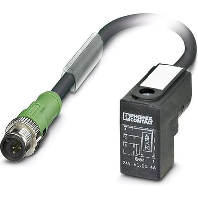 Phoenix Contact 1435593 Sensor/actuator connector, geassembleerd M12 Aantal polen (sensoren): 3 Stekker, recht, Stekker, haaks 0.60 m 1 stuk(s)