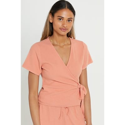 Shiwi Havana Wrap Top Canyon Clay Pink Größe: XS | Blusen Outlet | Damen | Rosa