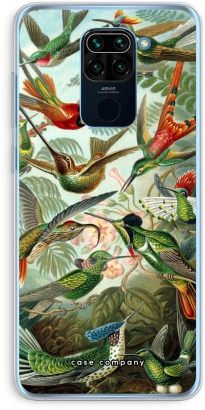 Case Company® - Hoesje geschikt voor Xiaomi Redmi Note 9 hoesje - Haeckel Trochilidae - Soft Cover Telefoonhoesje - Bescherming aan alle Kanten en Schermrand