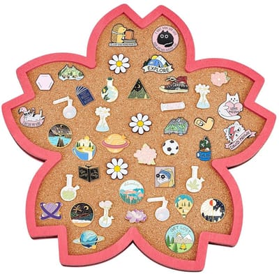 Dailygoods- Kurkbord 30x30cm met Bloempatroon - Prikbord - Wandmontage - Office/Huis Decor - 18mm Dikte - Premium Kurk