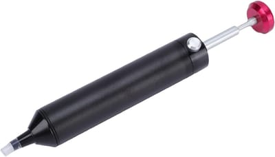 ASHATA Handmatige Aluminium Soldeerzuiger voor Nauwkeurige Tinafzuiging, Veergeactiveerde Desoldeerpomp voor Reparatie, 40 CmHg Maximale Zuigkracht, Zwart