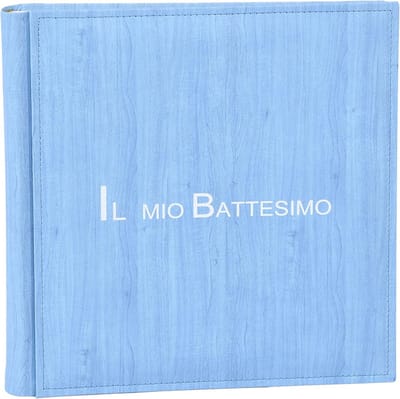 Doopalbum Lichtblauw - 40 Pagina's met 80 Ruimtes voor Foto's 33x33 cm
