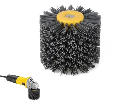 Nylon schuurborstel #60 grit voor satin machine, zwart, ideaal voor schuren en polijsten