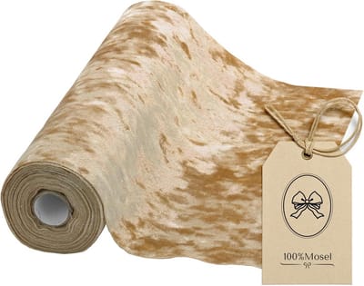 Tafel Runner - Decoratieve Band - Feestelijke Decoratie - Glanzende Plooien Stof - 5 Meter Lengte - Goud Beige