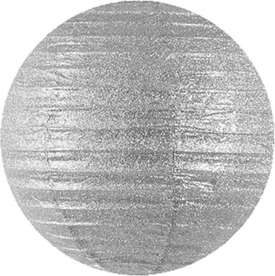 Decoratieve lampion zilver 35cm
