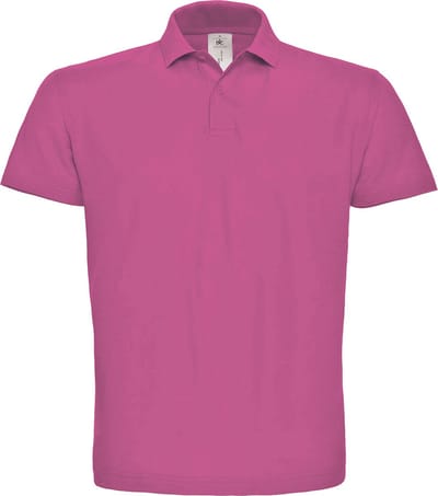 Unisex Polo korte mouwen ID.001 Fuchsia Paars merk B&C maat L