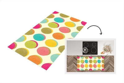 Keukenloper - Loper keuken - Retro - Bohemian - Patroon - Stippen - 120x60 cm - Keukenloper vinyl