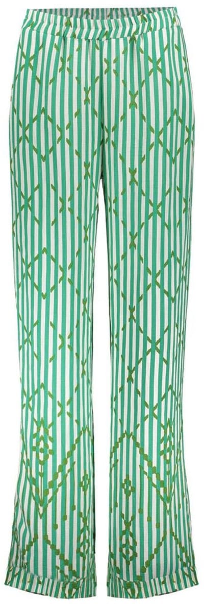 Geisha Broek Broek Met Elastische Boord 61218 20 000718 Ecru/green Dames Maat - S