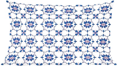 Sierkussens - Kussentjes Woonkamer - 60x40 cm - Modern - Patroon - Blauw - Roze