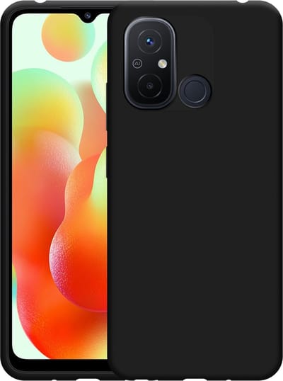 Casemania Hoesje Geschikt voor Xiaomi Redmi 12C - Zwart - Siliconen Back Cover