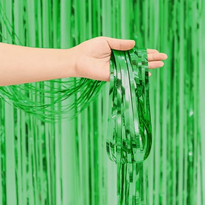 Deurgordijn Backdrop Glittergordijn Groen Voetbal Versiering Glitter Deur Folie Gordijn Groene Versiering - 200*100Cm