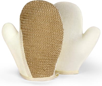 Jute Exfoliërende Handschoenen voor Peeling en Massages, 2 Stuks, Ideaal voor Dode Huidverwijdering en Spa Behandelingen