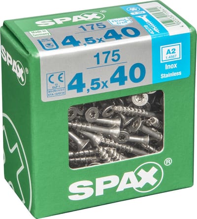 Spax Universele Schroef T-star Verzonken Kop Torx T20 - 4,5x40mm - 175 Stuks