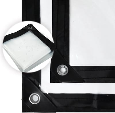 Waterdicht Zeil - Transparant PE-zeil - Bescherming tegen Weer - Versterkte Ringen Elke Meter - 3x6m - Transparant