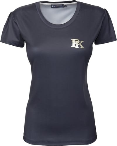 PK International - Ribstof - Shirt - Perle - Donkergrijs - Charcoal - L/40
