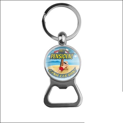 Bieropener Glas - Met Pensioen - Vakantie
