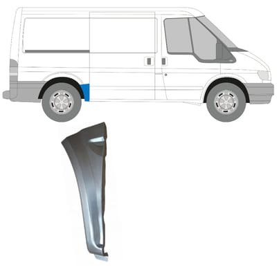 Reparatiepaneel achterspatbord voor Ford Transit 2000-2013 / Rechts