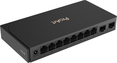 ASUS ProArt Switch PQG-U1080 - Plug-and-Play Network Switch - 8x 2.5G RJ45 Ports, 2x 10G SFP+ Ports