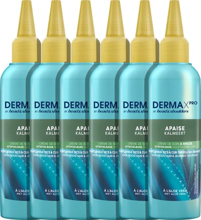 DERMAxPRO by Head & Shoulders - Kalmeert - Uitspoelbare Hoofdhuidbalsem - Met aloë Vera - Voordeelverpakking 6 x 145 ml