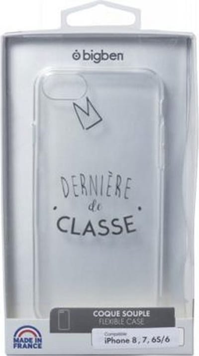 Bigben Connected, Hoesje geschikt voor iPhone SE (2020)/8/7/6 - Semi-hardcase, Transparant zwart