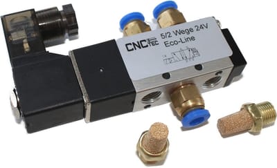 Pneumatische 5/2-weg magneetventiel 1/8" 24V DC voor perslucht