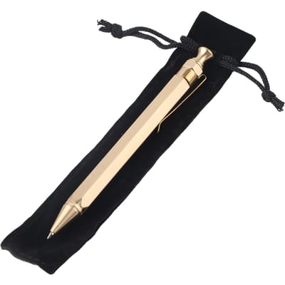 1 stylo à bille à ressort en cuivre et laiton, papeterie d'écriture, fournitures de bureau