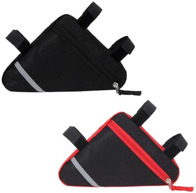 Allecto - Premium Bicycle Triangle Bag - Waterdichte Fietstas - Met Waterfleshouder - Zwart - Fiets Accessoire - Geschikt voor Bicycles