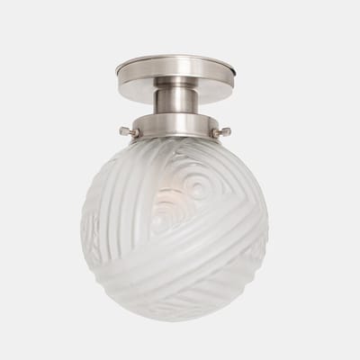 Plafonnière Nouveau Romance Geëtst 20's Matnikkel - Art Deco Trade