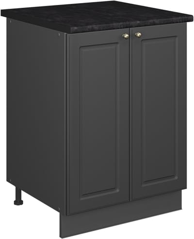 Vicco Wastafelkast Fame-Line, Anthrazit-Gold Landhaus/Antraciet, 60 cm