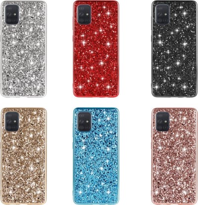 Hoesje Geschikt Voor Samsung Galaxy A73 hoesje glitter backcover – Rosegoud – oTronica
