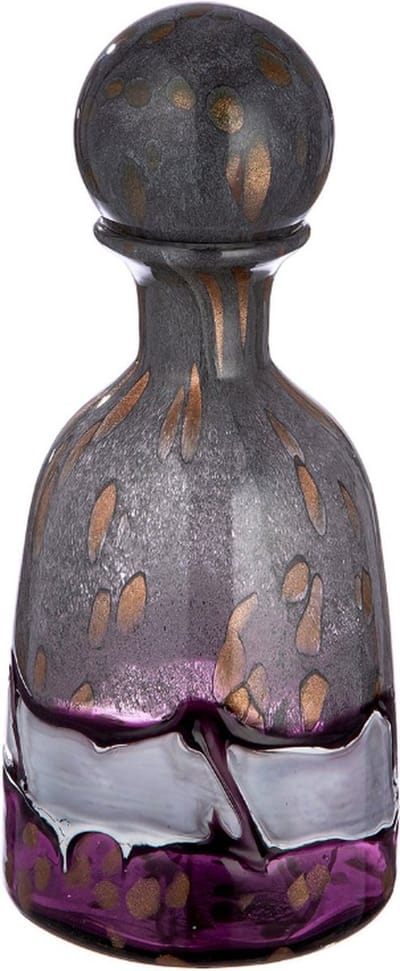 design vaas/ bloemenvaas fles lila handgemaakt kerst geschenk