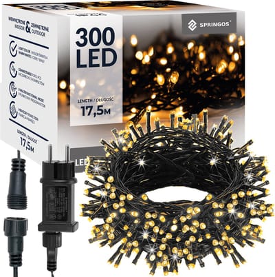 Springos Kerstverlichting | 15 m | 300 LED | Warm Wit