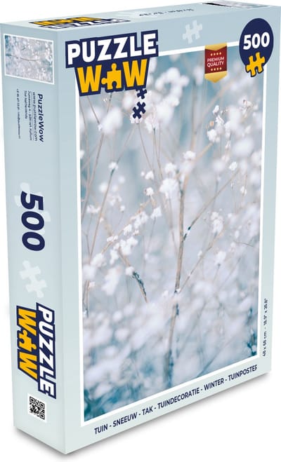Puzzel Takken - Sneeuw - Winter - Natuur - Botanisch - Legpuzzel - Puzzel 500 stukjes