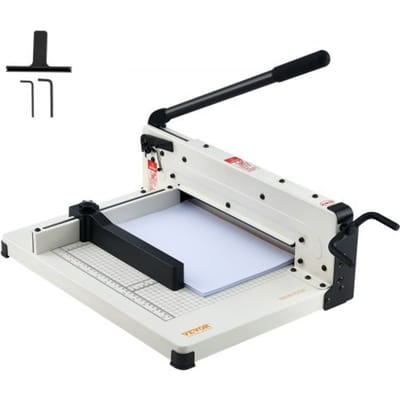 VEVOR handmatige papiersnijder (tot A4-papier 304,8 mm, 400 vellen), papiersnijder met hendel, guillotinesnijder voor papier, hoogste precisie, kantoor, thuis, school, wit